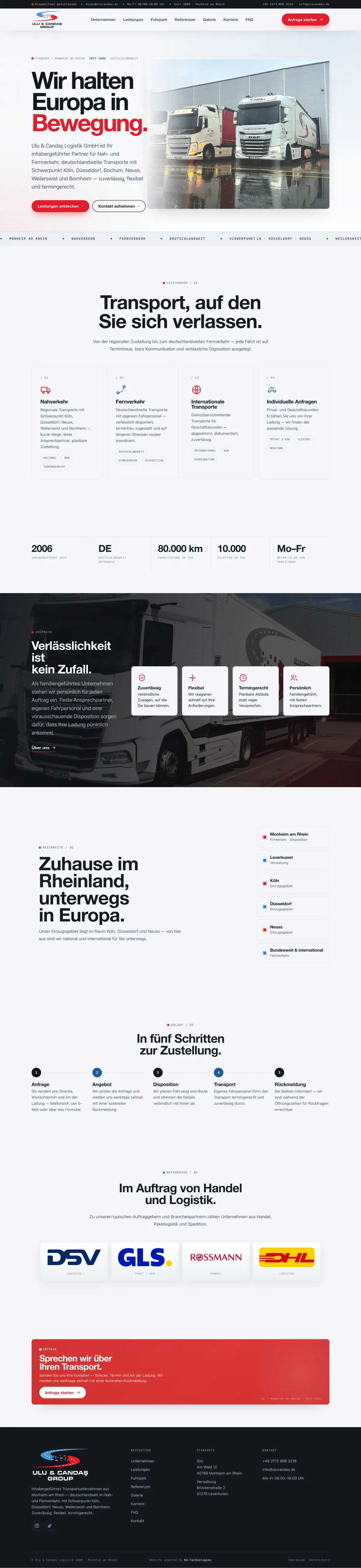 Vollständige Website der Ulu & Candaş Group